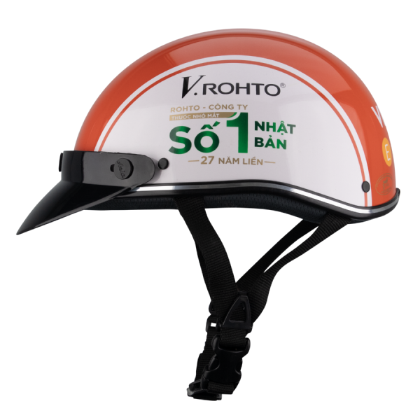 Mũ bảo hiểm nửa 1/2 Asia MT-105 3 Nón bảo hiểm nửa đầu Asia MT-105 nút bấm