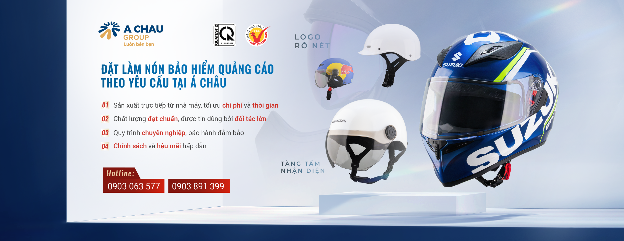 Trang chủ 12 Đặt làm nón bảo hiểm quảng cáo theo yêu cầu tại Á Châu