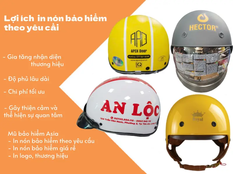 Công ty in nón bảo hiểm theo yêu cầu, in logo, slogan đẹp 1 Lợi ích của doanh nghiệp khi in nón bảo hiểm theo yêu cầu