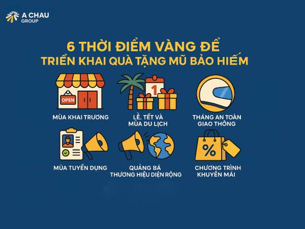 6 thời điểm vàng để triển khai quà tặng mũ bảo hiểm
