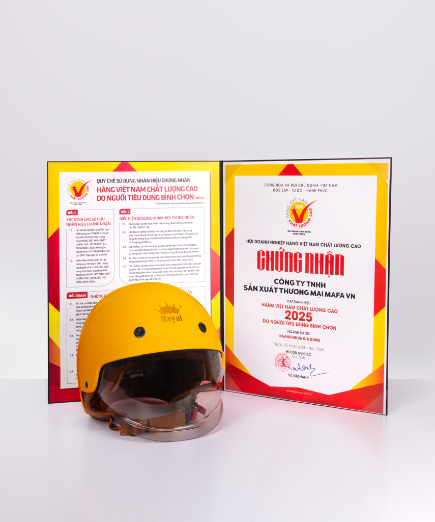 Nón bảo hiểm quảng cáo giảm đến 30% 36 Công ty TMKT sản xuất Á Châu đạt giải thưởng hàng việt nam chất lượng cao do người dùng bình chọn