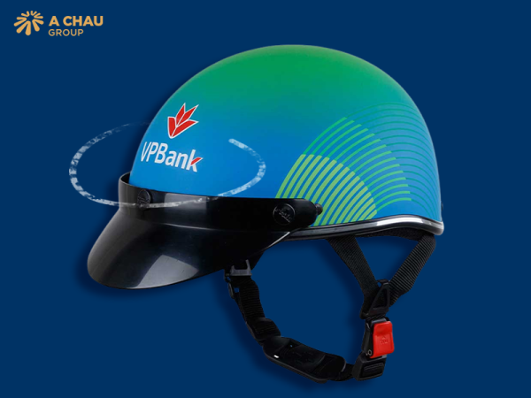 nón bảo hiểm quáng bá thương hiệu với In logo phía trước mũ