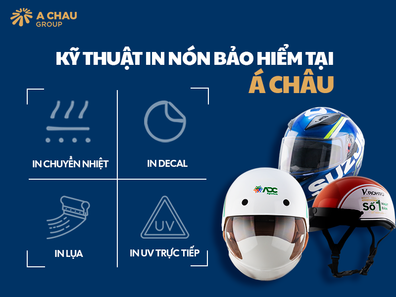 Công ty in nón bảo hiểm theo yêu cầu, in đẹp sắc nét 4 Kỹ thuật in nón bảo hiểm tiên tiến hiện đại