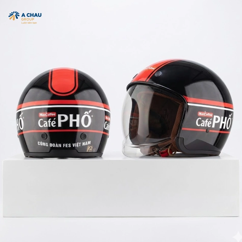 Mũ bảo hiểm in logo giá tận xưởng, ưu đãi giảm tới 25% 23 Mẫu nón bảo hiểm in logo m139