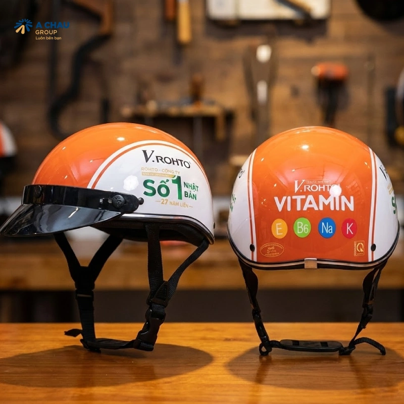 Mũ bảo hiểm in logo giá tận xưởng, ưu đãi giảm tới 25% 10 Mũ bảo hiểm in logo thương hiệu