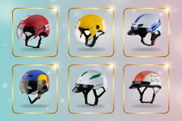 Mũ bảo hiểm in logo giá tận xưởng 2025