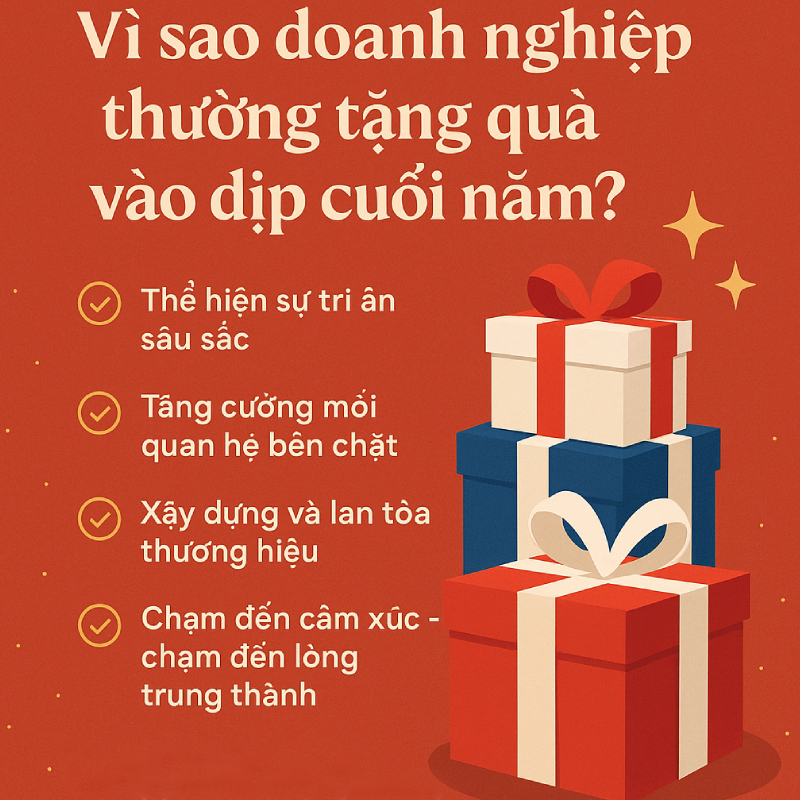 Quà tặng doanh nghiệp cuối năm nên mua gì sang trọng? 1 Vì sao doanh nghiệp nên hay tặng quà vào dịp cuối năm