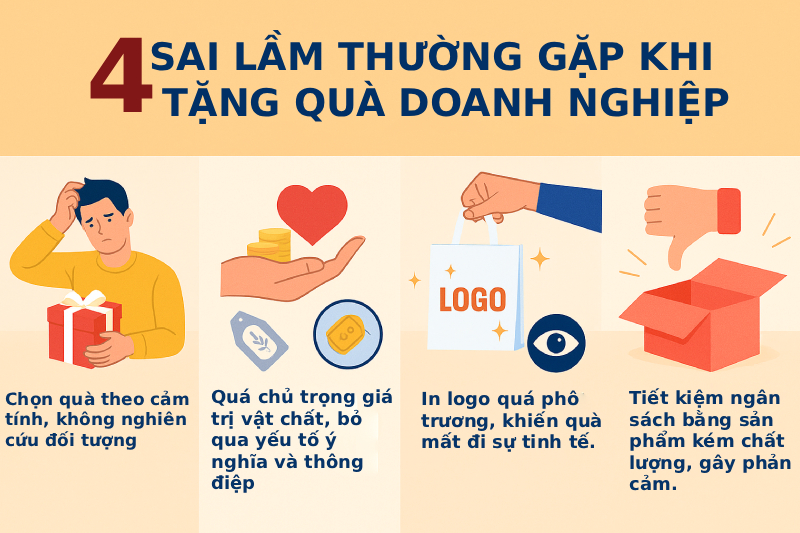 Tặng quà doanh nghiệp cần lưu ý những gì 5 4 sai lầm khi tặng quà doanh nghiệp bạn nên biết