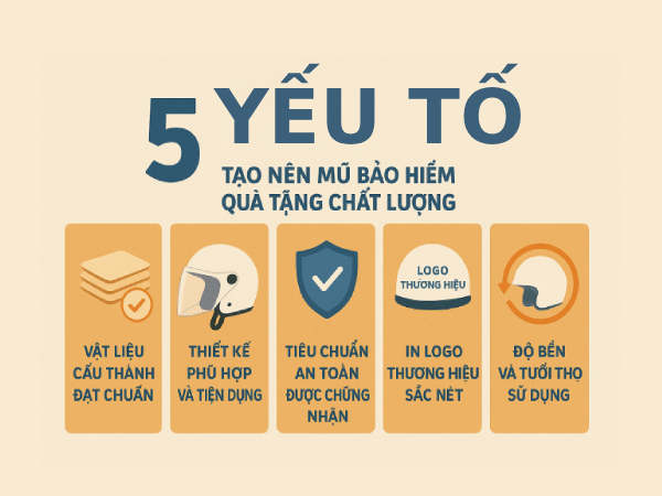 5 yếu tố tạo nên mũ bảo hiểm quà tặng chất lượng