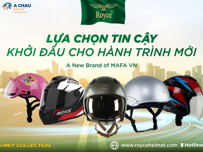 Công ty Á Châu sản xuất thương hiệu mũ bảo hiểm nào? 3 Công ty Á Châu sản xuất thương hiệu mũ bảo hiểm nào? - Royce