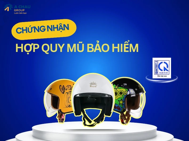 Mũ bảo hiểm Á Châu có đạt chuẩn không? 3 Mũ bảo hiểm Á Châu có đạt chuẩn không ? câu trả lời là có vì có tem kiểm định chất lượng