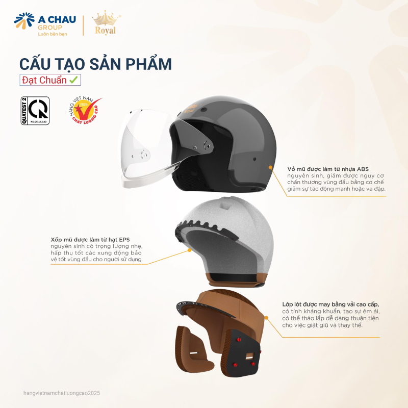 Nơi bán mũ bảo hiểm chất lượng cao giá tốt, bỏ sỉ ở Việt Nam 1 Cấu tạo mũ bảo hiểm chất lượng cao