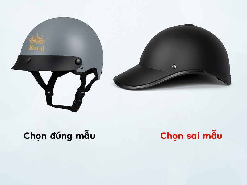 10 sai lầm khi đặt in nón bảo hiểm cho công ty 2 Chọn sai kiểu dáng để in