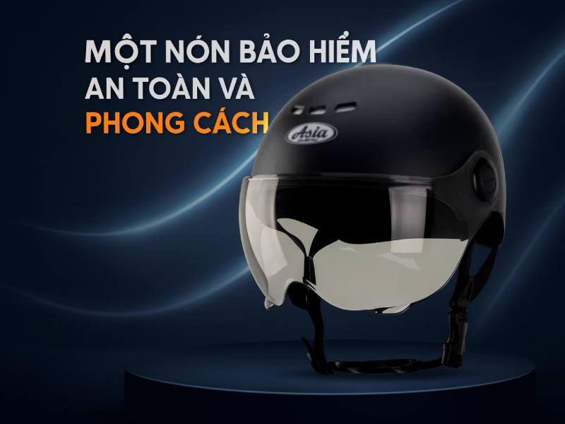 Mẫu nón bảo hiểm in tên công ty đẹp nhất 2025 1 Mẫu nón bảo hiểm in tên công ty nửa đầu A07K