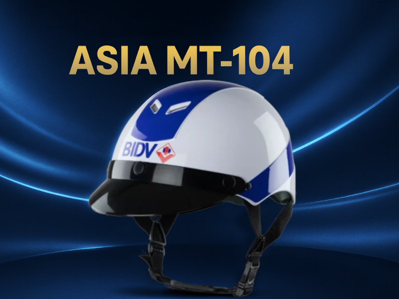 Mẫu nón bảo hiểm in tên công ty đẹp nhất 2025 3 Mẫu nón bảo hiểm in tên công ty nửa đầu MT-104