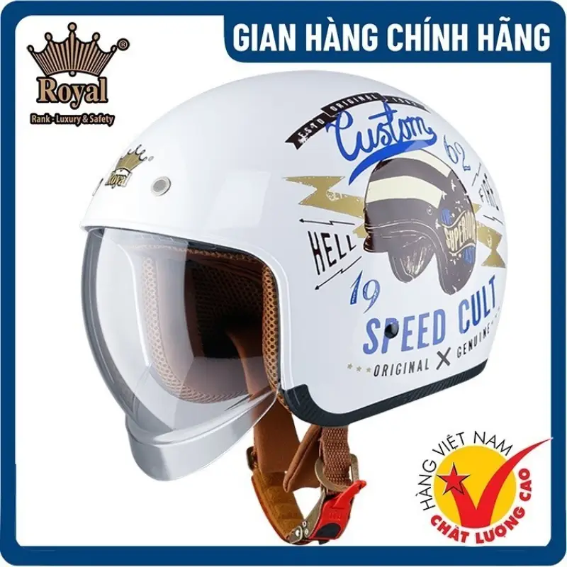 17 nón bảo hiểm có kính tốt và đáng mua nhất hiện nay 8 Mũ bảo hiểm có kính Royal M139