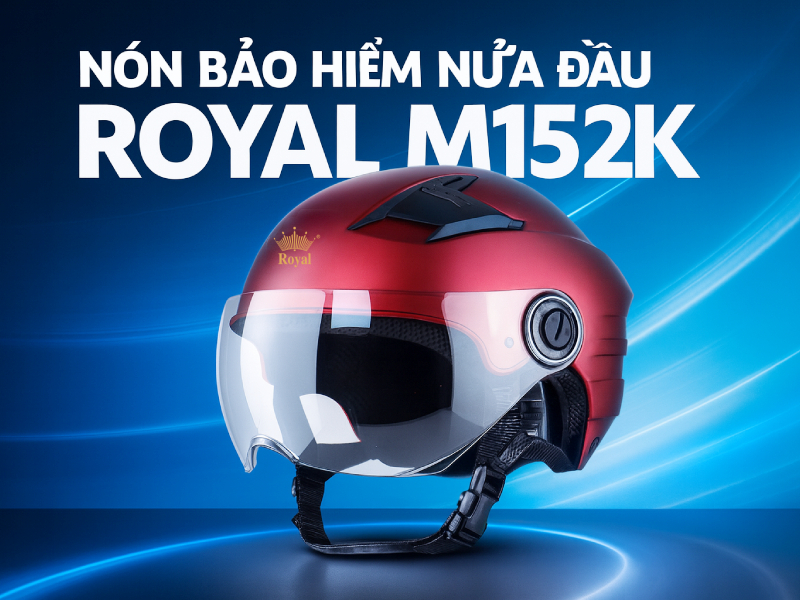 Mẫu nón bảo hiểm in tên công ty đẹp nhất 2025 5 Mẫu nón bảo hiểm in tên công ty nửa đầu M152K