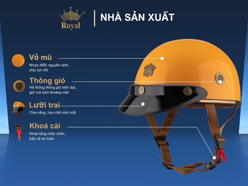 Royal thương hiệu mũ bảo hiểm đạt chuẩn tại Việt Nam
