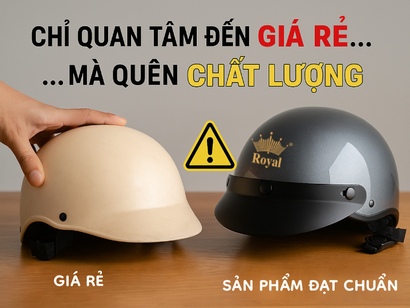 10 sai lầm khi đặt in nón bảo hiểm cho công ty 1 Sai lầm khi đặt in nón bảo hiểm cho công ty chỉ quan tâm đến giá rẻ