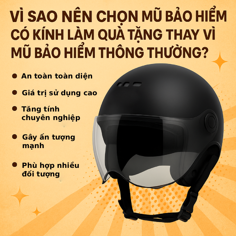 17 nón bảo hiểm có kính tốt và đáng mua nhất hiện nay 19 Vì sao nên chọn mũ bảo hiểm làm quà tặng