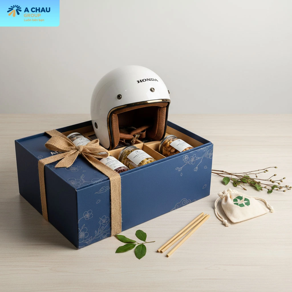 Top xu hướng mũ bảo hiểm quà tặng doanh nghiệp và quà tri ân khách hàng Tết 2026 3 Quà Tết doanh nghiệp 2026 thân thiện môi trường