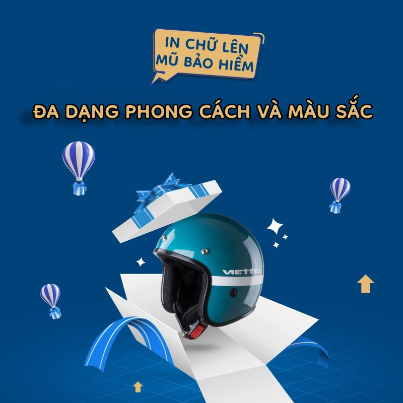 In chữ lên mũ bảo hiểm số lượng lớn ở đâu tốt nhất? 2 In chữ lên mũ bảo hiểm với đa dạng màu sắc