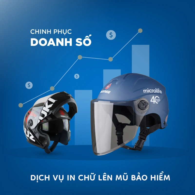 In chữ lên mũ bảo hiểm số lượng lớn ở đâu tốt nhất? 1 In chữ lên mũ bảo hiểm với chi phí thấp