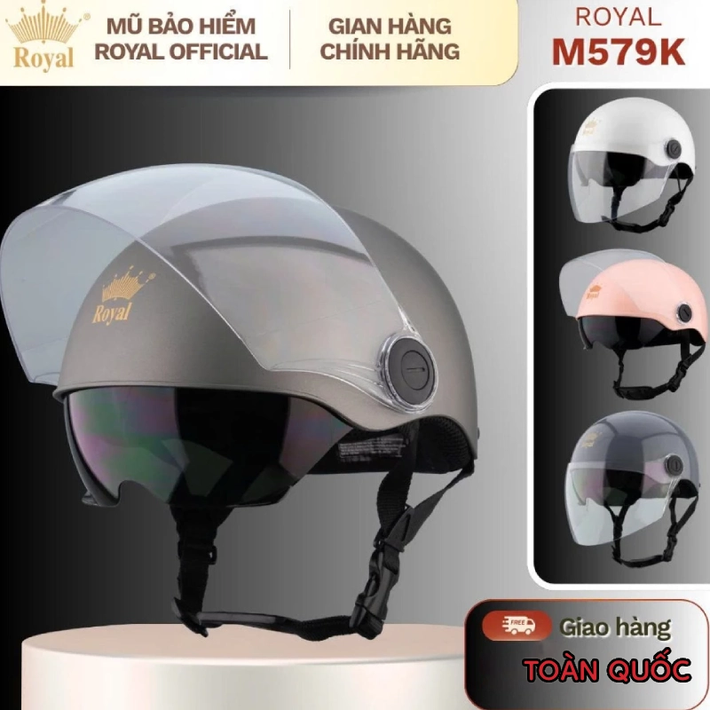 21 mẫu mũ bảo hiểm nữ đẹp nhất hiện nay 12 Nón bảo hiểm nữ royal M579K