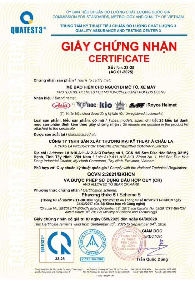 Xưởng in mũ bảo hiểm tại tphcm chất lượng cao giá tốt 5 Xưởng in mũ bảo hiểm tại tphcm chất lượng cao có giấy chứng nhận kiểm định