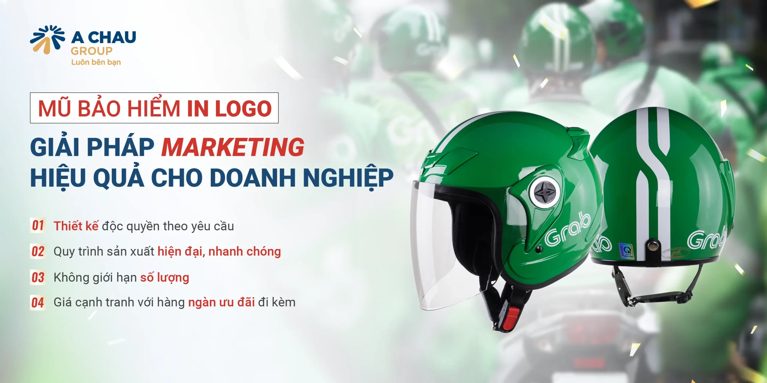 Các loại mũ bảo hiểm in logo phổ biến