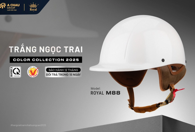 Nón bảo hiểm nửa đầu thiết kế gọn nhẹ, dễ mang theo