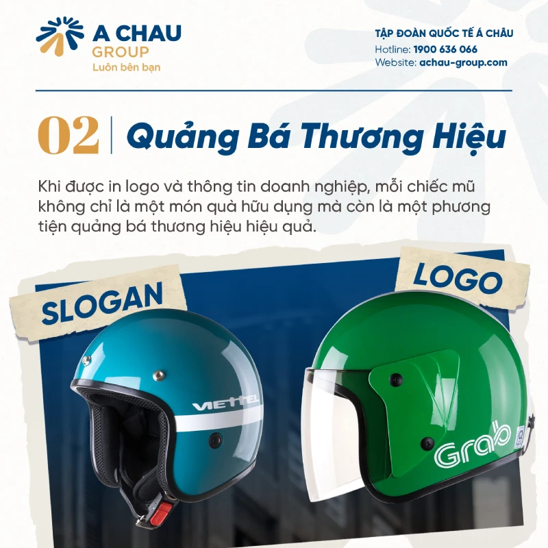 Làm mũ bảo hiểm quảng bá thương hiệu có hiệu quả không? 1 Mũ bảo hiểm quảng bá thương hiệu