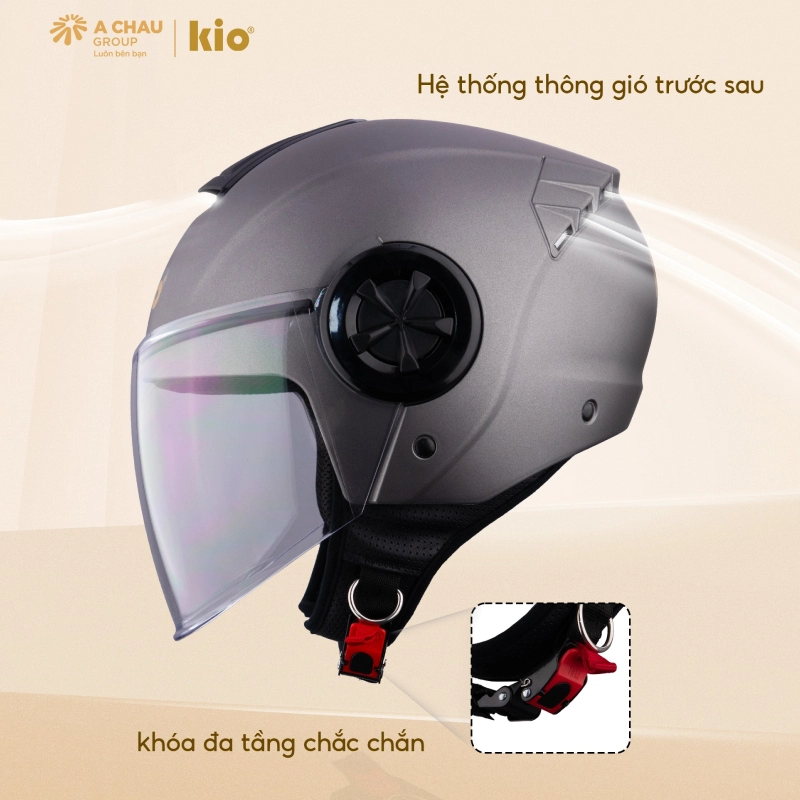 Nón bảo hiểm 3/4 che kín hộp so đến sau gáy
