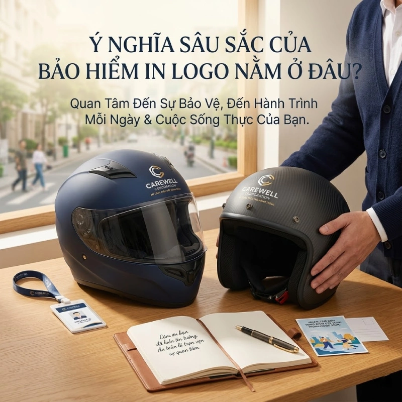 Ý nghĩa sâu sắc của mũ bảo hiểm in logo nằm ở đâu?
