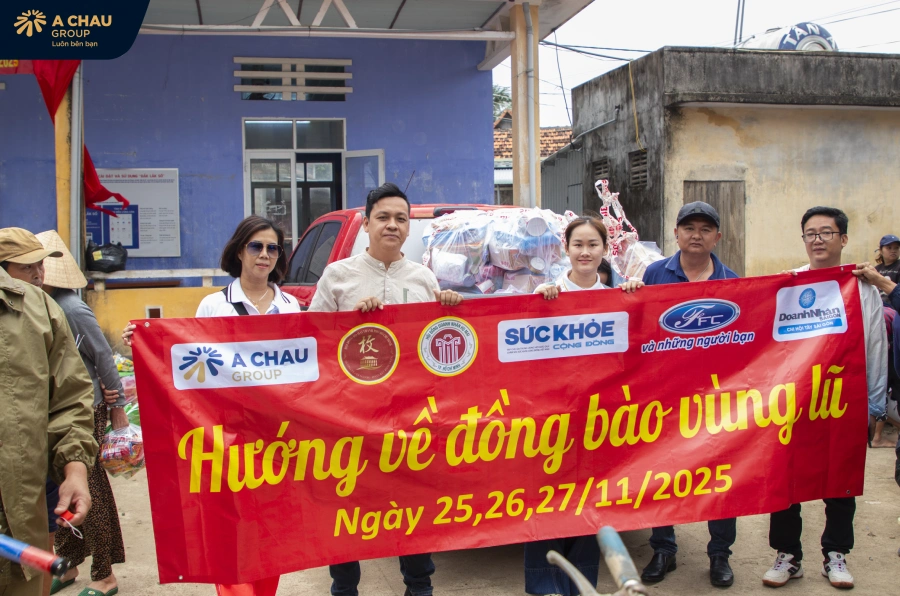 “Cho đi là yêu thương” – Á Châu Group đồng hành cùng bà con vùng lũ miền Trung