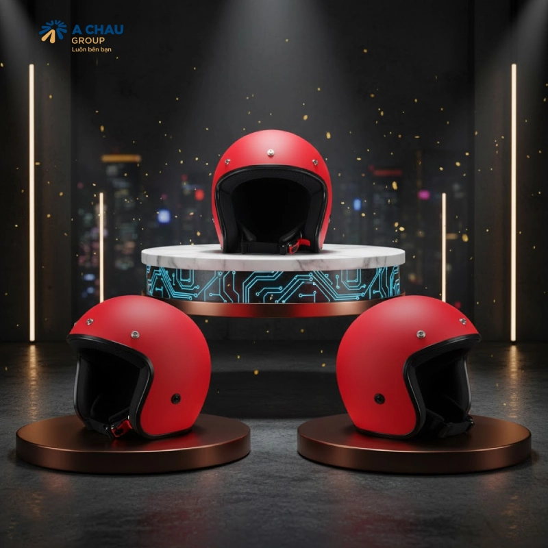 Các loại mũ bảo hiểm quảng cáo 3/4 