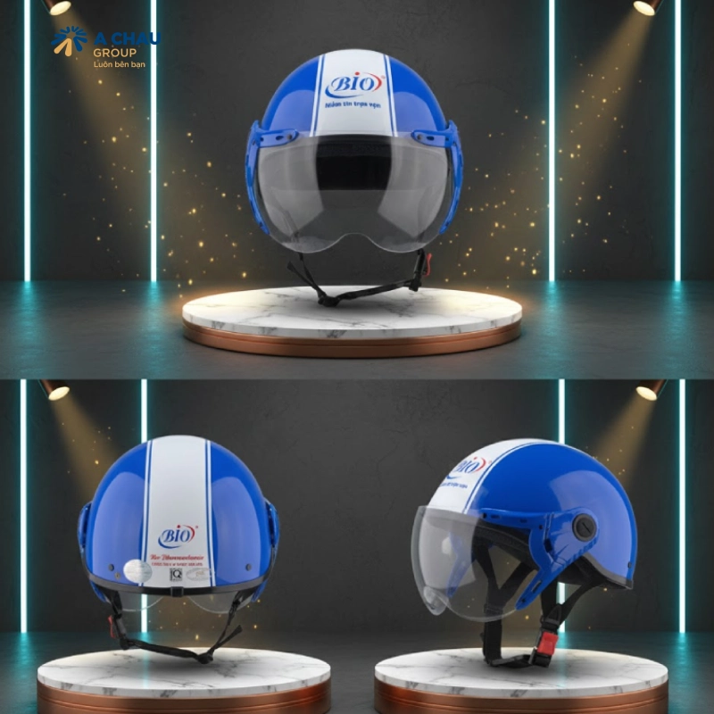 Các loại mũ bảo hiểm quảng cáo phổ biến nhất hiện nay không thể thiếu mũ 1/2 có kính