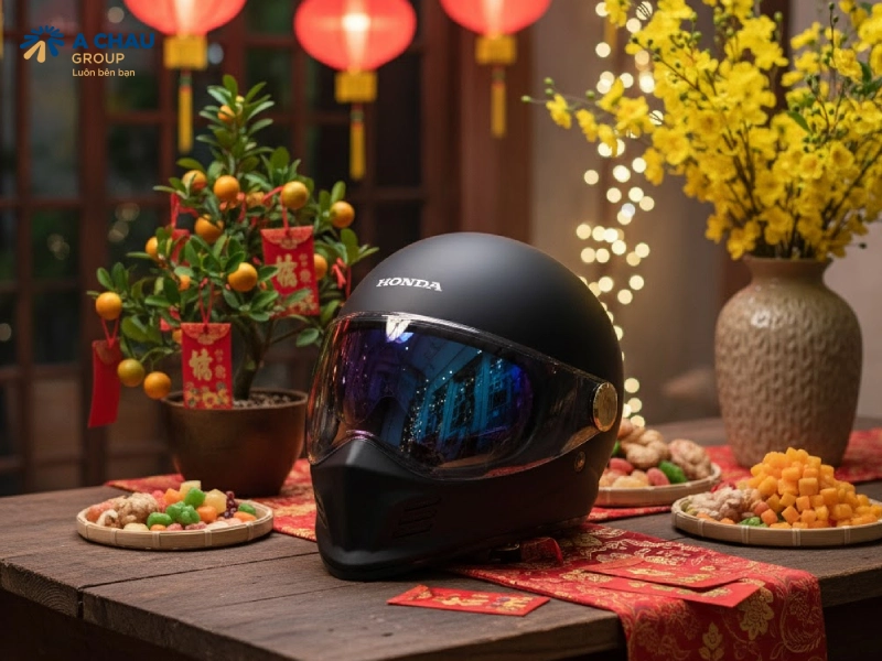 Mũ bảo hiểm in logo fullfae món quà tặng tết đối tác cao cấp