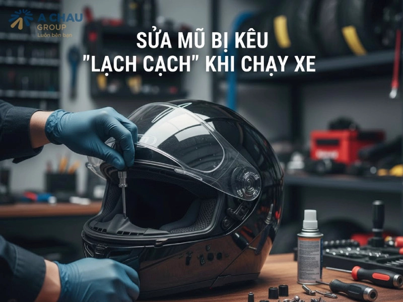 Cách sửa nón bảo hiểm khi bị kêu lạch cạch