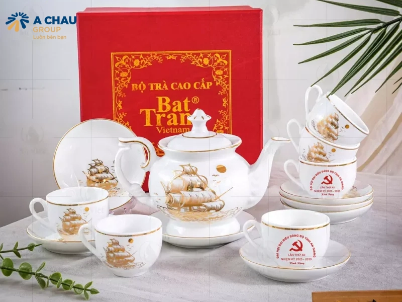 Bộ ấm trà sứ cao cấp
