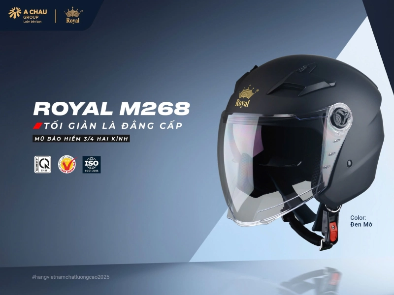 Nón bảo hiểm màu nào đẹp - Màu đen nhám