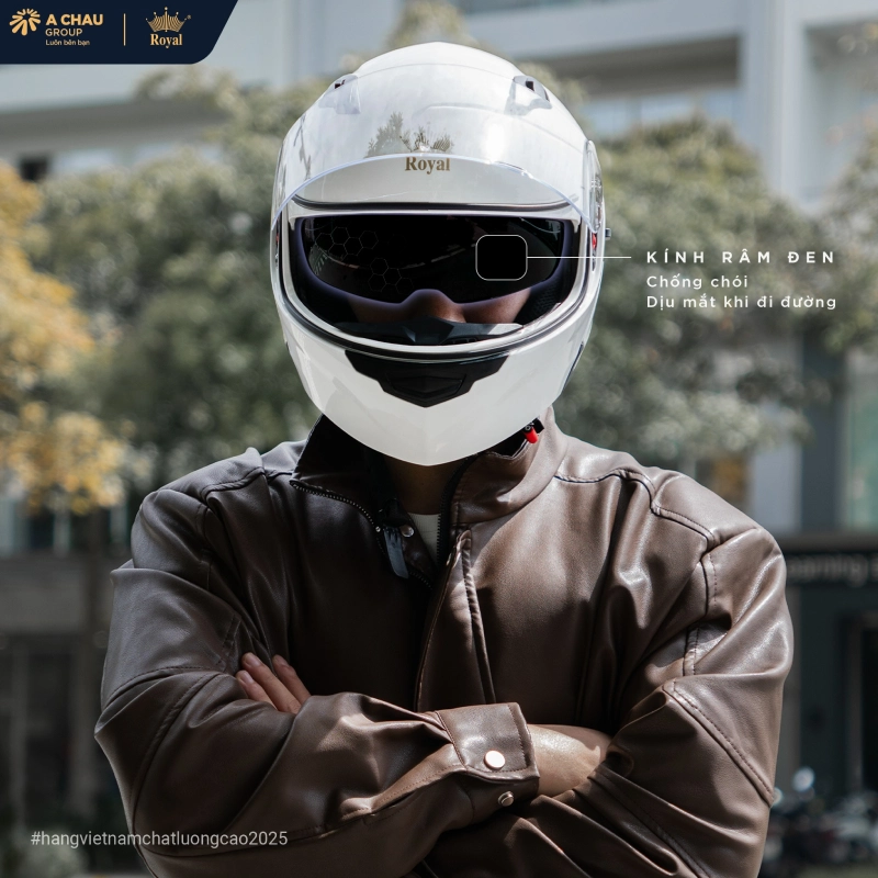 Mũ bảo hiểm fullface lật hàm M179 có trang bị 2 kính