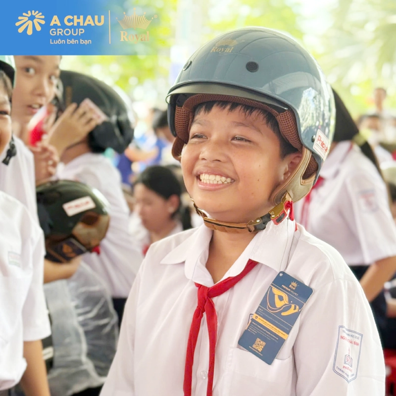 Mũ bảo hiểm học sinh được thiết kế phù hợp theo đặc thù 