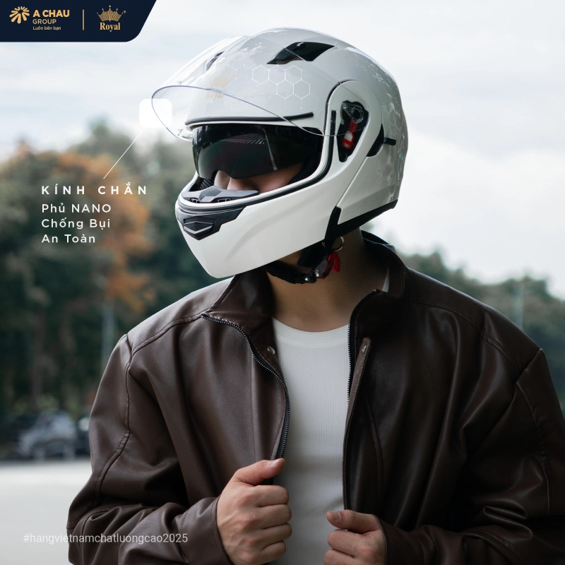 Mũ bảo hiểm fullface lật hàm giúp bảo vệ toàn diện