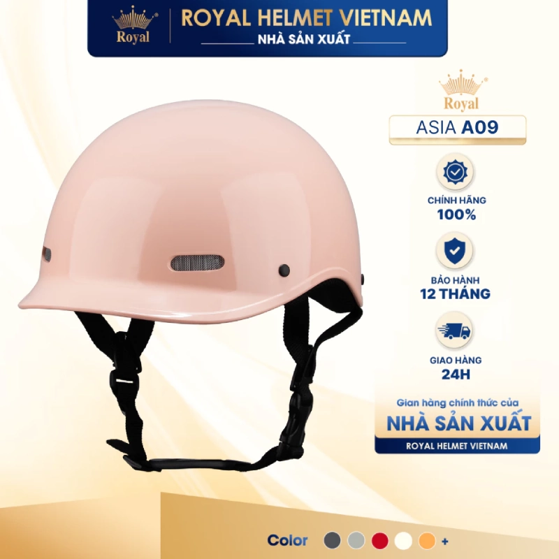 Mũ bảo hiểm lưỡi trai nào được đội, loại nào bị cấm khi đi xe máy 8 Nón bảo hiểm lưỡi trai Asia A09