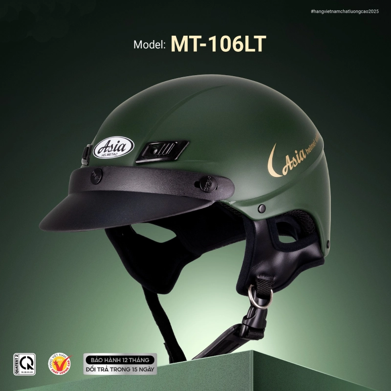 Mũ bảo hiểm lưỡi trai nào được đội, loại nào bị cấm khi đi xe máy 2 Mũ bảo hiểm lưỡi trai đạt chuẩn mới được phép lưu hành