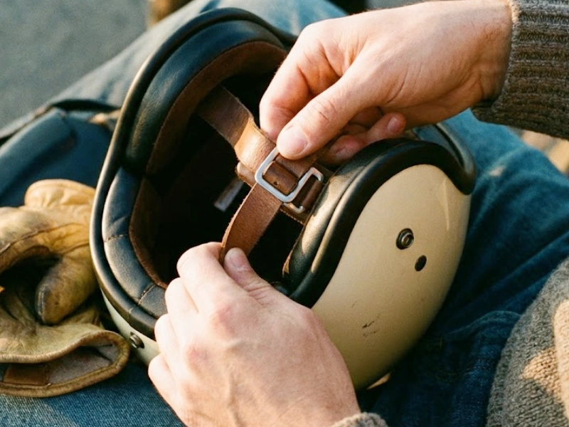 Cách sửa nón bảo hiểm bị rộng bằng cách chỉnh lại quai nón