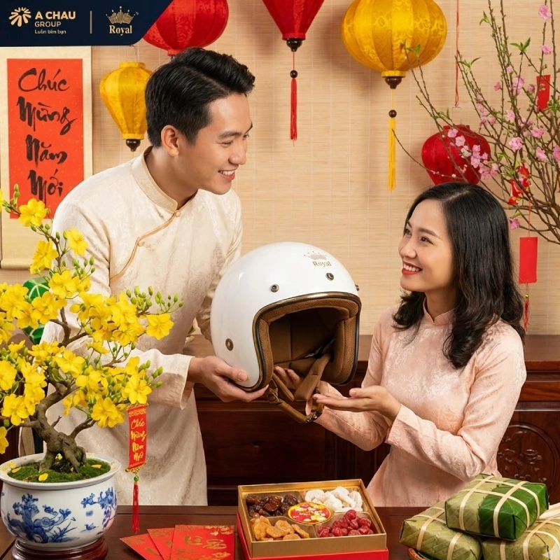 Doanh nghiệp đặt in nón bảo hiểm vào dịp lễ tết