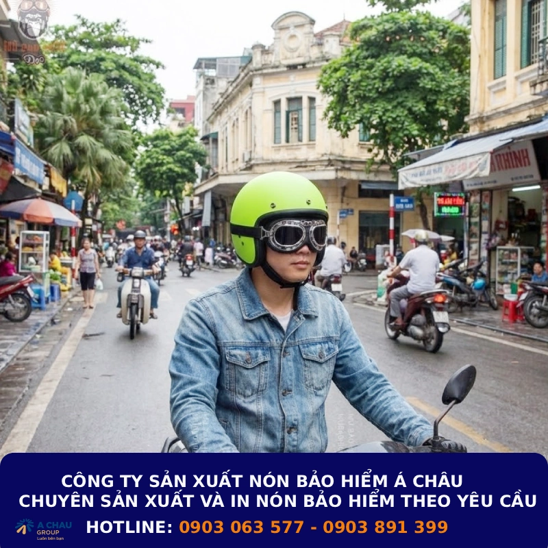 Nón bảo hiểm có Kính phi công tiện lợi khi di chuyển hằng ngày