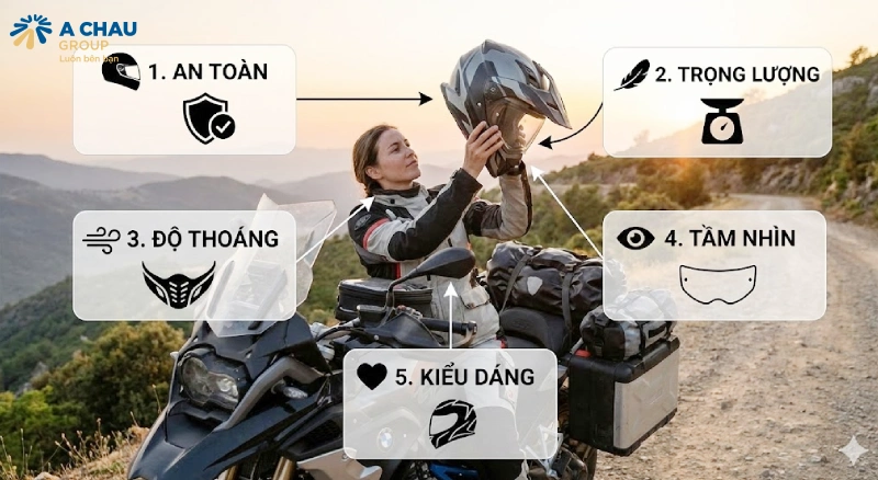 Tổng hợp những mũ bảo hiểm đi phượt cho nữ tốt nhất 2 Lưu ý quan trọng khi chọn mũ bảo hiểm đi phượt cho nữ